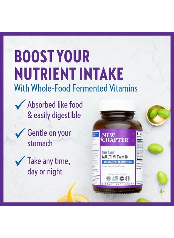 New Chapter - Tiny Tabs Multivitamin with 20+ Nutrients for Immune, Cellular Energy & Stress Support, Including Vitamin D3 + B Vitamins, 192 Count - Image 1