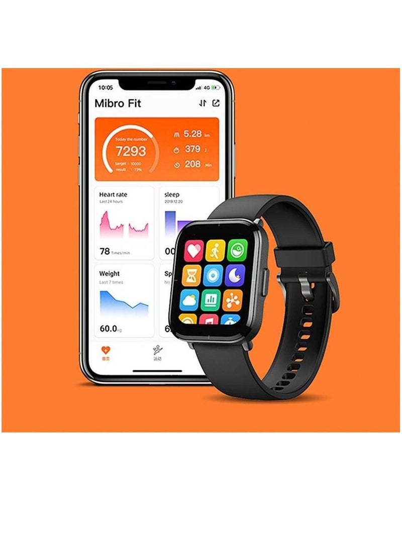 Mibro Global Version HD Screen Sports Heart Rate Monitor Bluetooth Calling Smartwatch For Men Women Black - Image 4