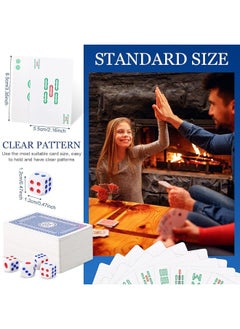 Civaner Mahjong Cards Playing Cards Chinese Mah Jongg 2024 American Majhong Games Large Print Handheld Poker Mahjong Playing Cards with 4 Dices HomeTable Game  - Image 4