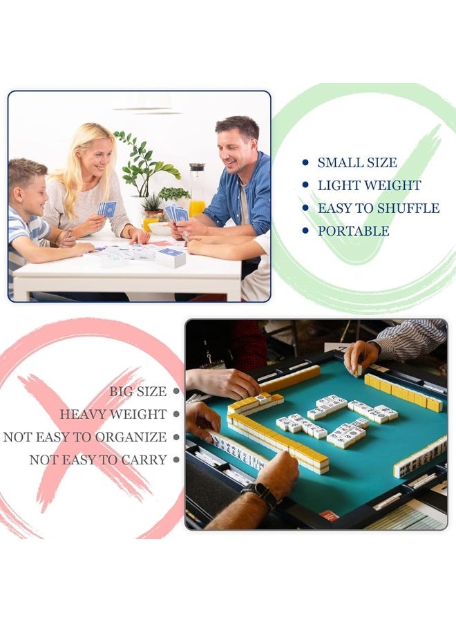 Civaner Mahjong Cards Playing Cards Chinese Mah Jongg 2024 American Majhong Games Large Print Handheld Poker Mahjong Playing Cards with 4 Dices HomeTable Game - Image 1