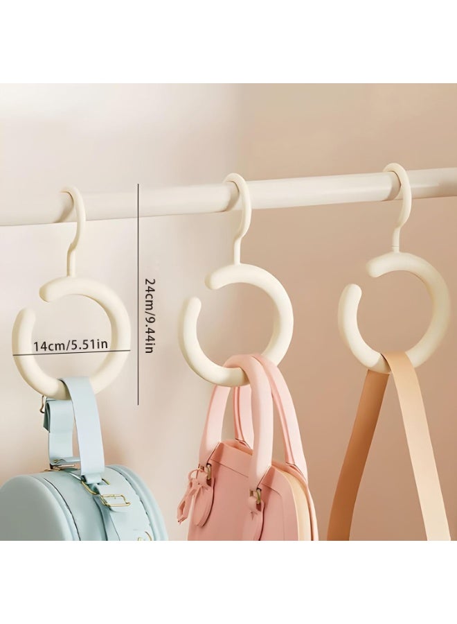 Sunspire 3 Pieces Dopamine Rotatable Multi-Purpose Hook, Round Wardrobe Hanger for Scarf Lace-Up Belt Wallet and Handbag Storage Without Punching Holes - Image 3