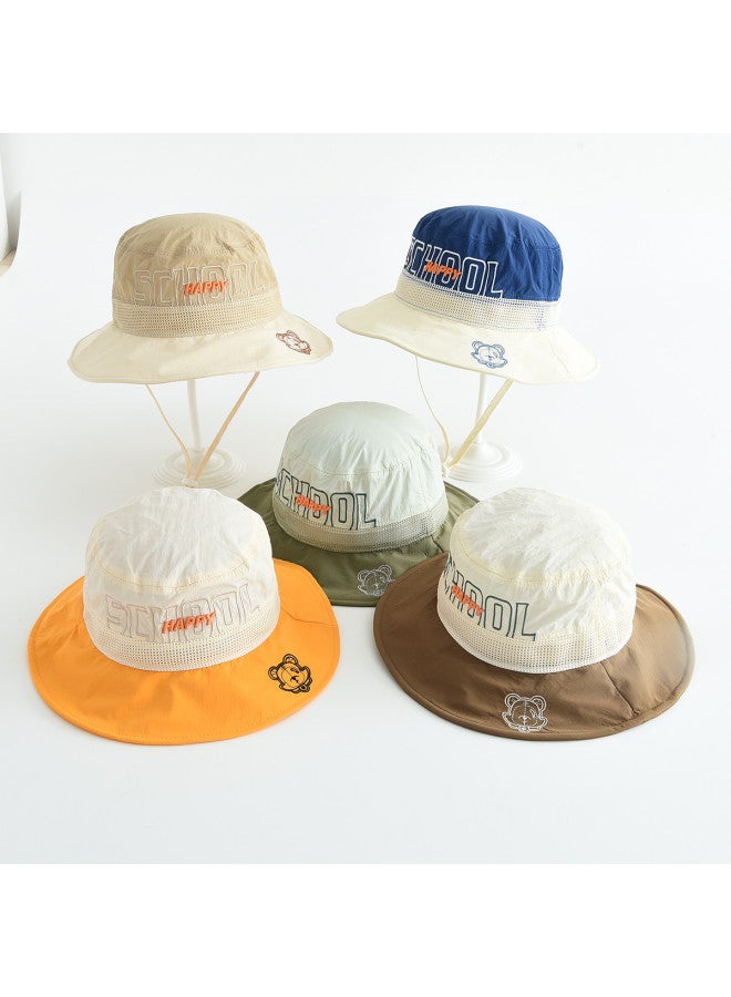 Bumblebee Kids Ultra-light Fisherman Hat - Outdoor Wide Brim Embroidered Trendy Cap, Boneless & Foldable For Easy Storage - Image 4