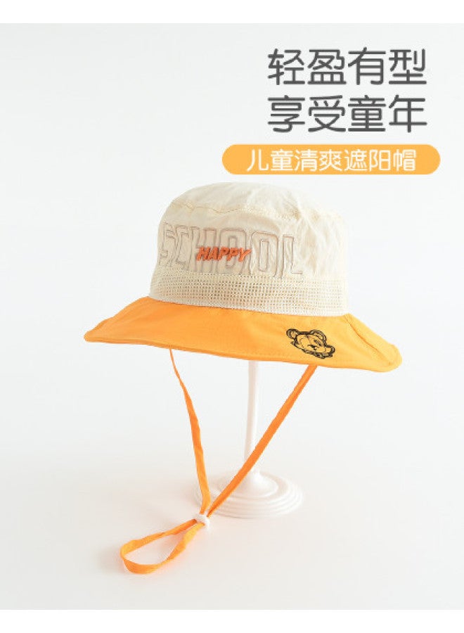 Bumblebee Kids Ultra-light Fisherman Hat - Outdoor Wide Brim Embroidered Trendy Cap, Boneless & Foldable For Easy Storage - Image 1