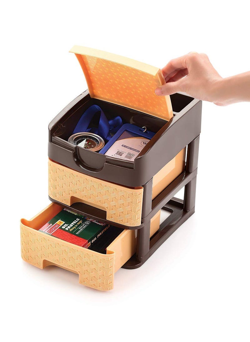 DC Dharam Creation Multipurpose Plastic Drawer System Organizer Rack Storage Drower 21 17 22 cm Multi Color 1 pcs  - Image 4