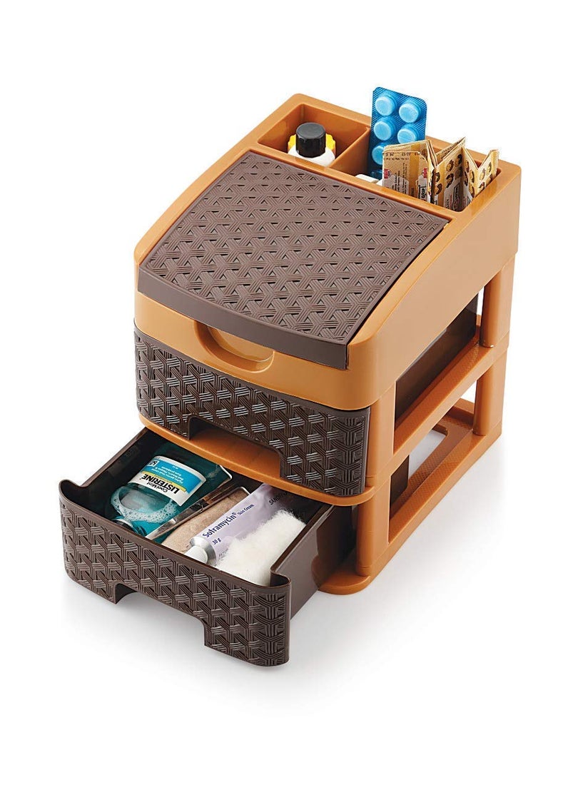 DC Dharam Creation Multipurpose Plastic Drawer System Organizer Rack Storage Drower 21 17 22 cm Multi Color 1 pcs  - Image 3