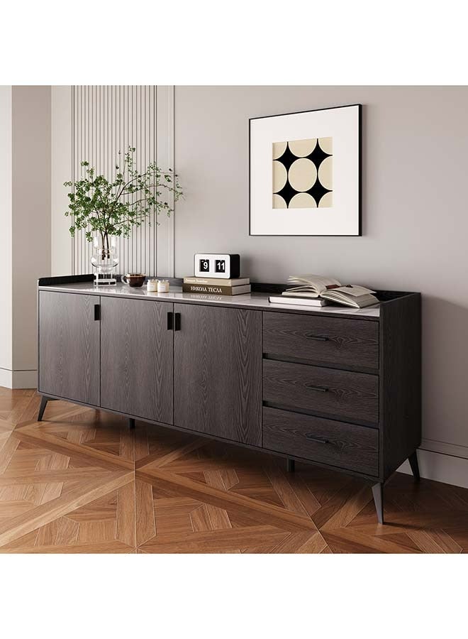 هوم بوكس وحدة تخزين كبيرة بطول 2 متر و3 أبواب و3 أدراج وسطح من الحجر الملبد من مارويل - Image 1