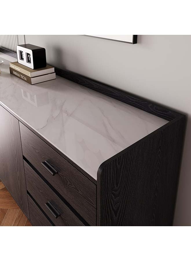 هوم بوكس وحدة تخزين كبيرة بطول 2 متر و3 أبواب و3 أدراج وسطح من الحجر الملبد من مارويل - Image 4