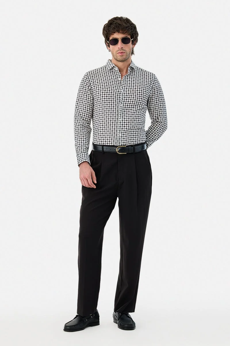SNITCH Slim Fit Geometric Shirt