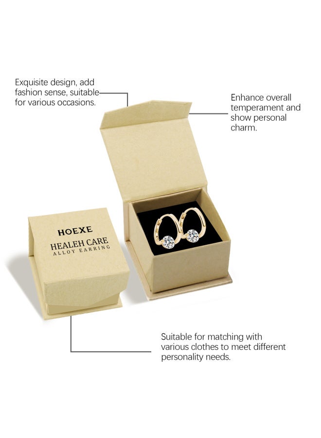 HOEXE French Earrings Fashion Generous Simple Enhance Temperament Charm Lightweight And Durable Decorative Accessories Earrings - Image 3