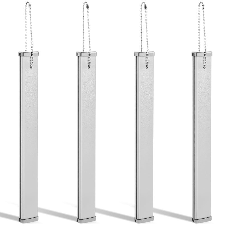 Misdary 4 Pcs Commercial Grade Large Keychain Slim Long Keychain Heavy Duty Giant Metal Key Chain for Restrooms Public Rooms (Silver) - Image 1