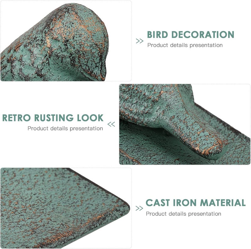klarako Door Stoppers Iron Cute Bird Door Stops Vintage Cast Iron Bird Animal Door Stopper for Patio Yard Garden Farmhouse - Image 2
