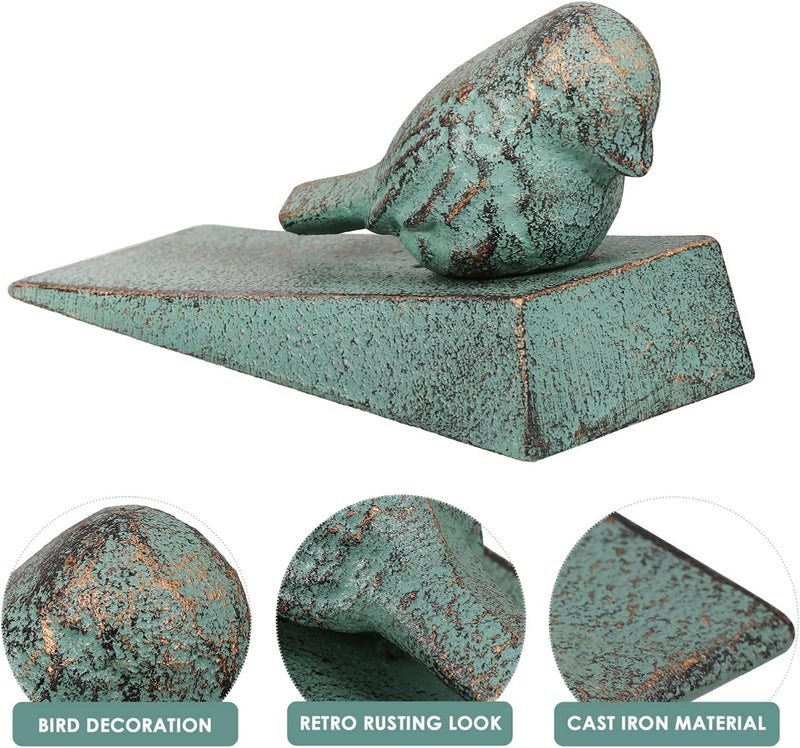 klarako Door Stoppers Iron Cute Bird Door Stops Vintage Cast Iron Bird Animal Door Stopper for Patio Yard Garden Farmhouse - Image 5