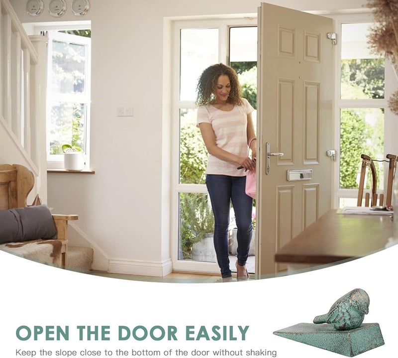 klarako Door Stoppers Iron Cute Bird Door Stops Vintage Cast Iron Bird Animal Door Stopper for Patio Yard Garden Farmhouse - Image 3