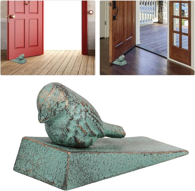 klarako Door Stoppers Iron Cute Bird Door Stops Vintage Cast Iron Bird Animal Door Stopper for Patio Yard Garden Farmhouse - Image 4