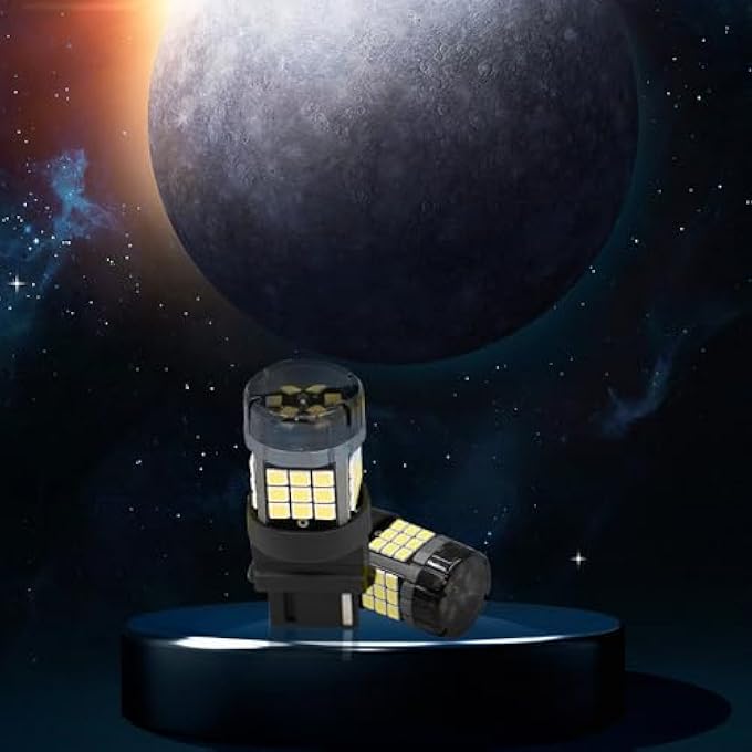 توبيز مصباح ليد أبيض T20 7440 2835 42Smd فائق السطوع 12 فولت بديل أبيض لمبات رقاقة 2835 خالية من الأخطاء في Canbus لضوء الفرامل الاحتياطي للرجوع للخلف عبوة من قطعتين - Image 4