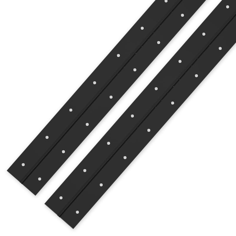 EPHECH Black Piano Hinges 18Inch 2PCS Heavy Duty Stainless Steel Piano Hinge with Hole 005 Thickness12 Open Width Continuous Hinge for Folding Cabinet Door Butt Hinge