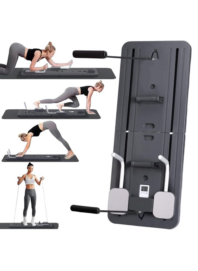 الخدمة الشاقة 5 في 1 لوح بيلاتيس قابل للطي مدرب بطني لأعلى للألعاب الرياضية المنزلية تدريب بدني كامل - Image 1