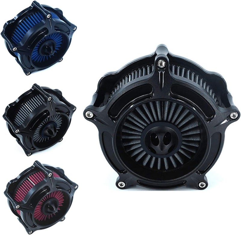 QASULER Motorcycle Turbine Intake Air Cleaner Kit - Image 3