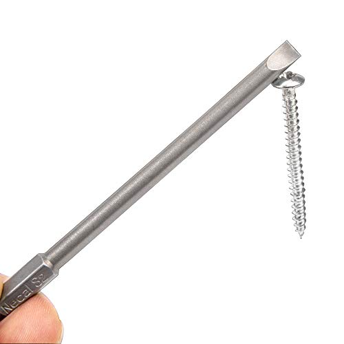 Rocaris 7 Pack Flat Head Slotted Tip Screwdriver Bit Set 100mm/4 inch Long Magnetic - 1/4 Inch Hex Shank - Image 5