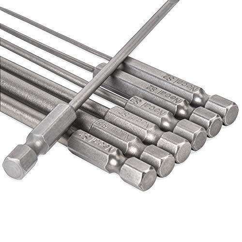 Rocaris 7 Pack Flat Head Slotted Tip Screwdriver Bit Set 100mm/4 inch Long Magnetic - 1/4 Inch Hex Shank - Image 3