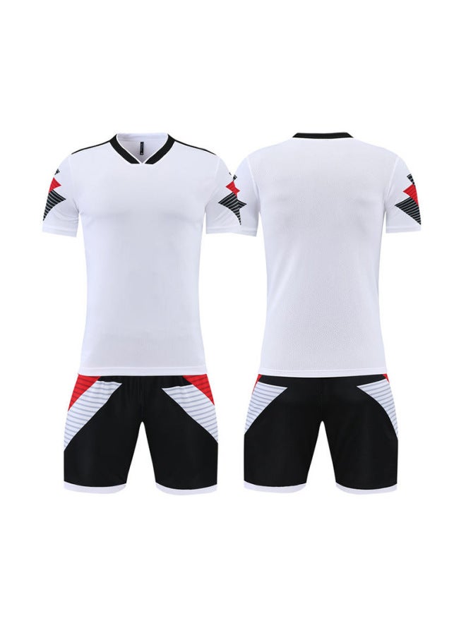White Speed Short-sleeved Football Games Quick-dry Training Team Uniforms Football Uniforms Suit Summer For Boys And Girls