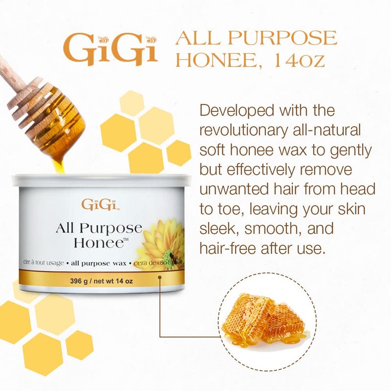GiGi All Purpose Honee Hair Removal Soft Wax for All Skin and Hair Types, 14 oz - Image 2