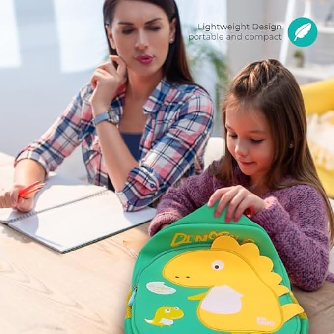 Moon The MOON Brand Preschool Backpack for KidsAges 36  Fun 3D Design Comfortable Padded Straps LightweightWaterproof Perfect for Lunch  SnacksTravel Toddler Boys  GirlsDinosuar - Image 4