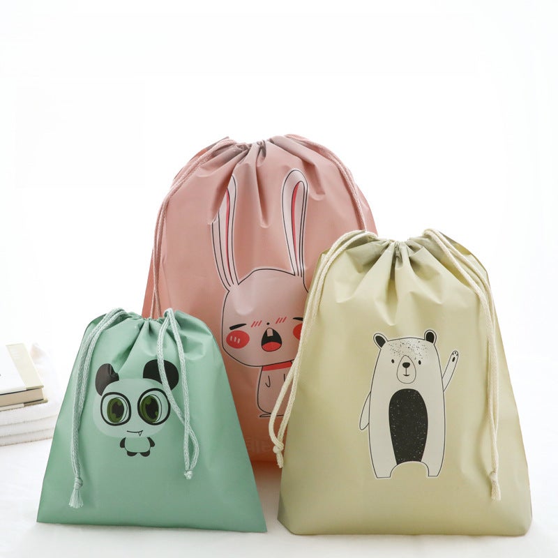 Travel Drawstring Waterproof Storage Bag Lovely Rabbit drawstring bag 