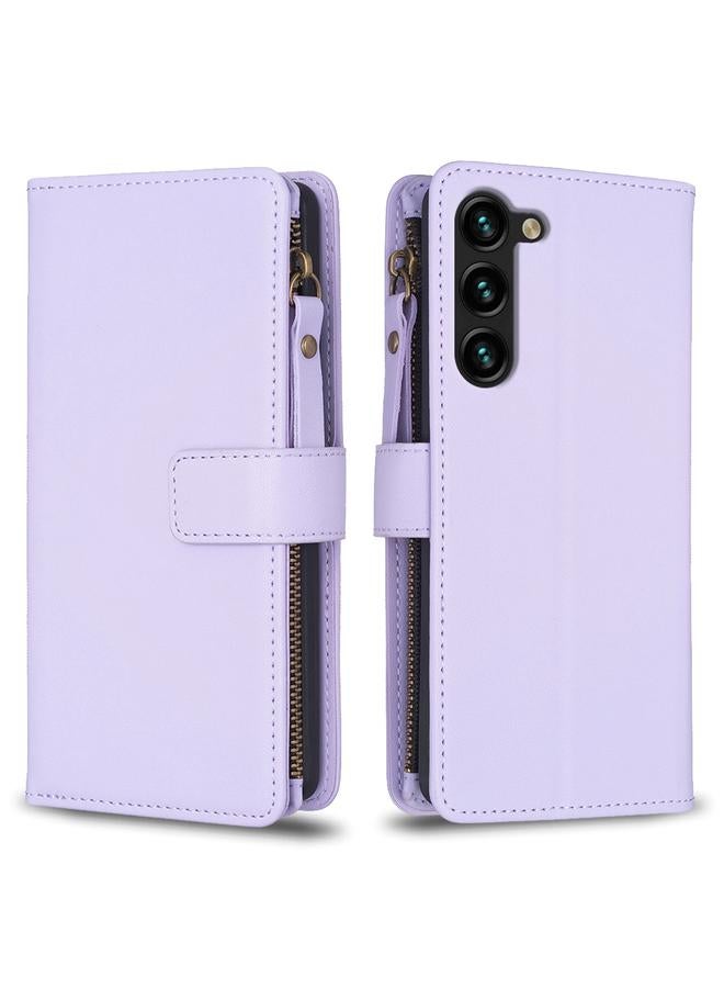 S-TOP Case For Samsung Galaxy S25+ 5G 9 Card Slots Zipper Wallet Leather Flip Phone Case - Image 1