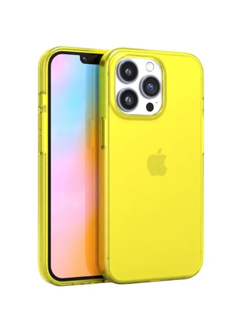 Felony Case - iPhone 13 Pro Max Neon Yellow Clear Protective Case, TPU and Polycarbonate Shock-Absorbing Bright Cover - Crack Proof with a Gloss Finish - Wireless Charging Compatible