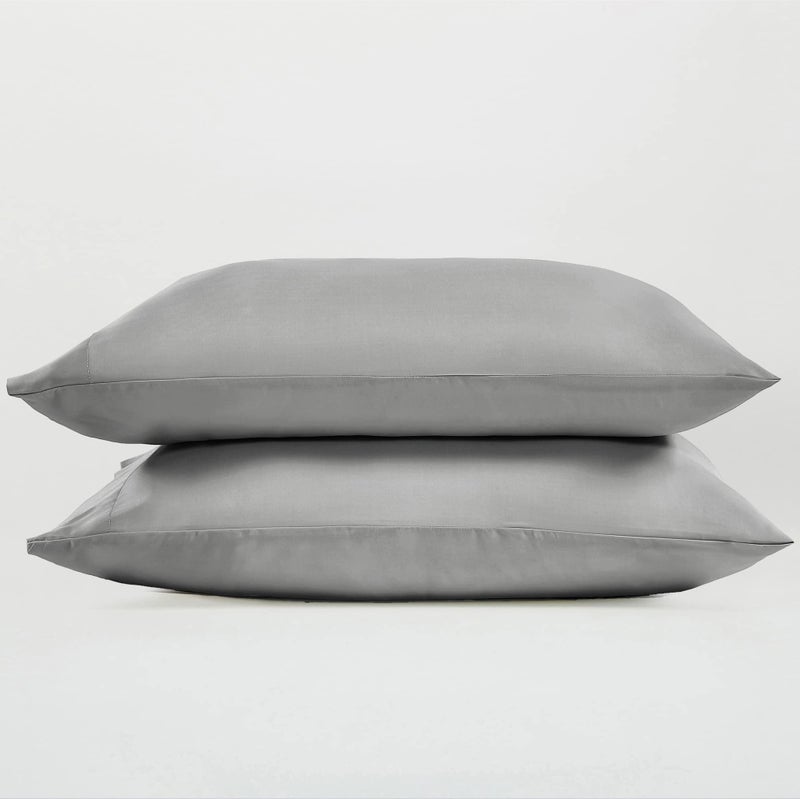 SIJO AiryWeight Tencel Pillowcases Set, 100% Lyocell derived from Eucalyptus, 2-Pack, Temperature Regulating, Cooling, Hypoallergenic, Moisture Wicking, Silky Soft (Dove, Queen) - Image 2