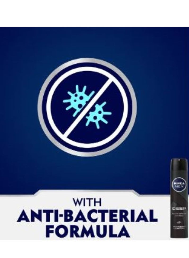 Nivea Deodorant Spray Deep Black Carbon Wood 200 ml - Image 3