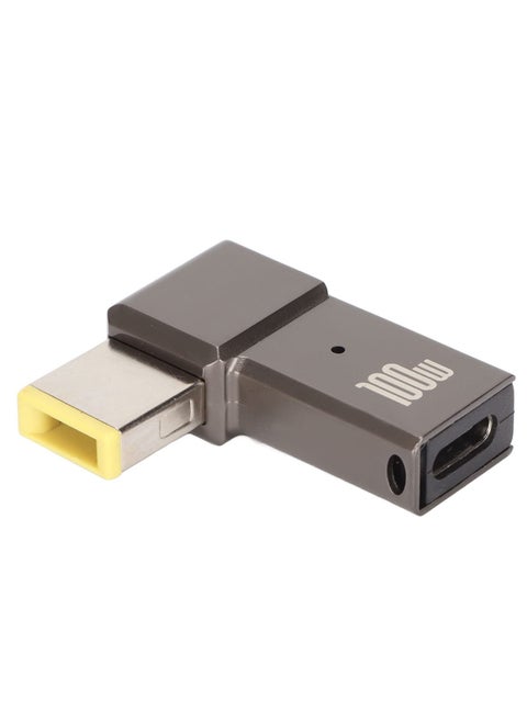محول USB C إلى Slim Tip محمول 100 واط 5 أمبير PD محول شحن سريع محول Trigger محول USB Type C PD بزاوية قائمة على شكل حرف L من سبائك الزنك متوافق مع سلسلة Lenovo Yoga ThinkPad