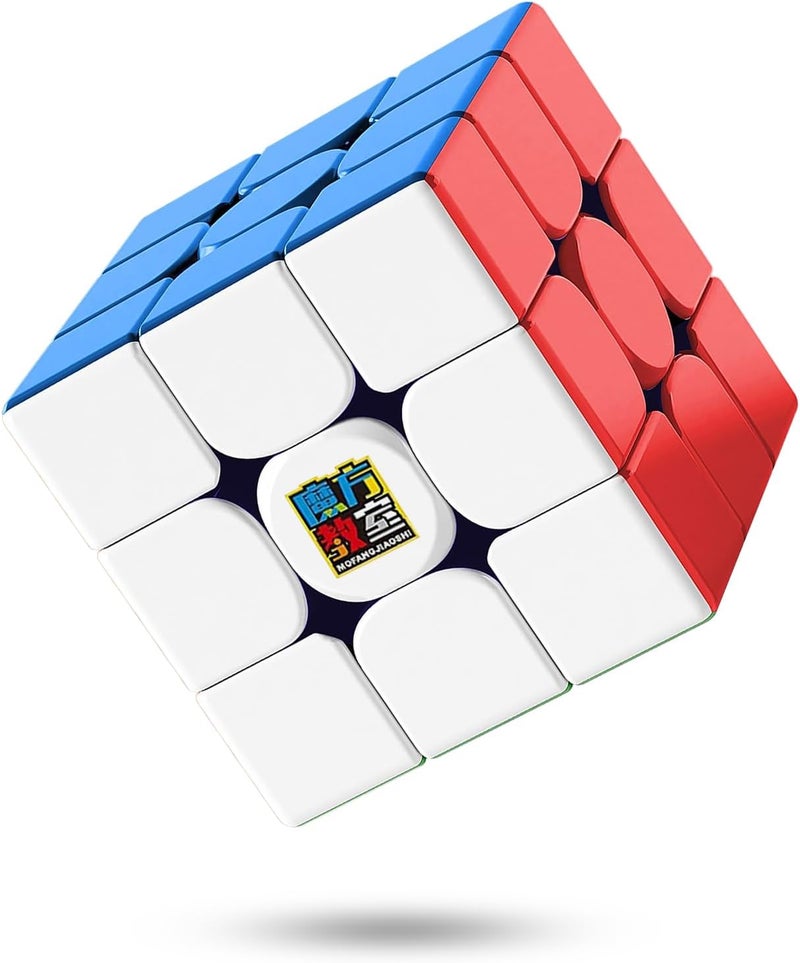 CFMOUR Magnetic Speed Cube 3x3 - Stickerless Cubes with Stand, 48 Magnets | Moyu RS3M, Magic Cube, Fast Turning, Durable, Brain Teaser, Birthday Party Gift, 3D Puzzle, Travel Game for Teens and Adults - Image 1