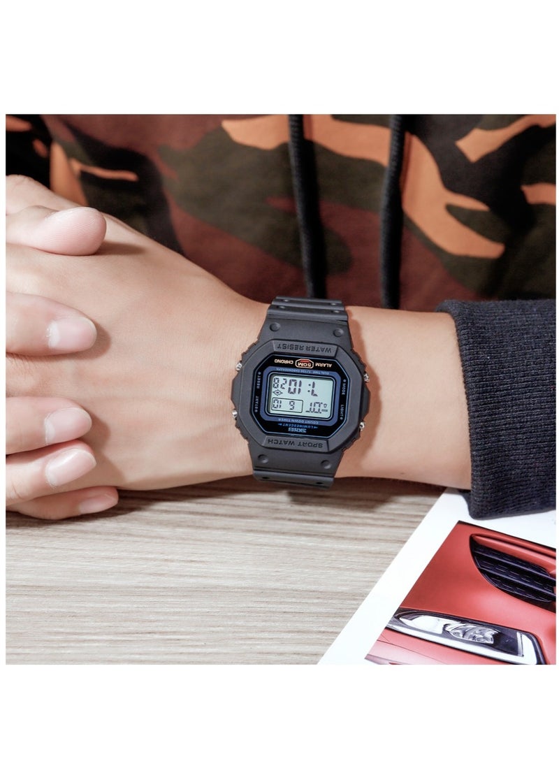 SKMEI - Watches for Men Fashion Sports Water Resistant Watch Black 1628 - Image 1