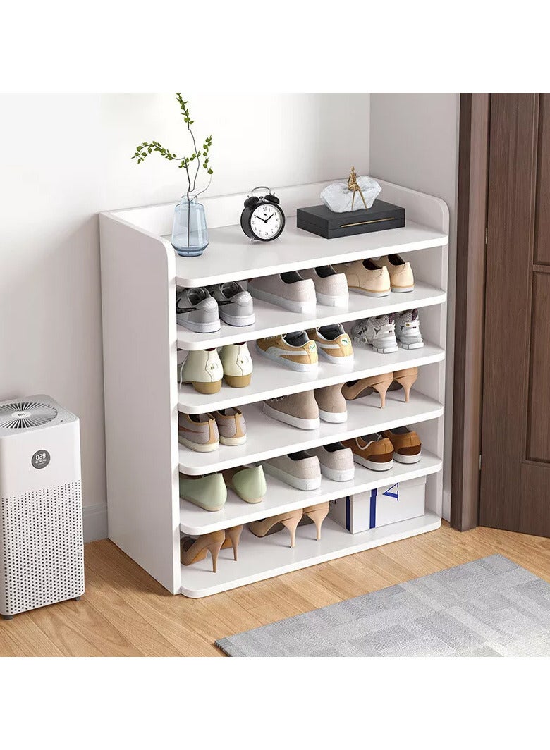 DubaiGallery 6-layer Shoe Storage Cabinet with Open Design, 3D Density Board, Layered Partition Storage Rack, Modern Concise Style Shoe Rack, Home Closet Entrance Corridor Entrance - Image 1