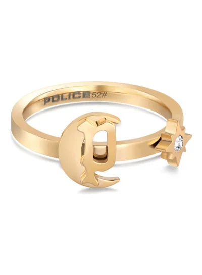 POLICE Selene Gold Plated Stainless Steel Finger Ring