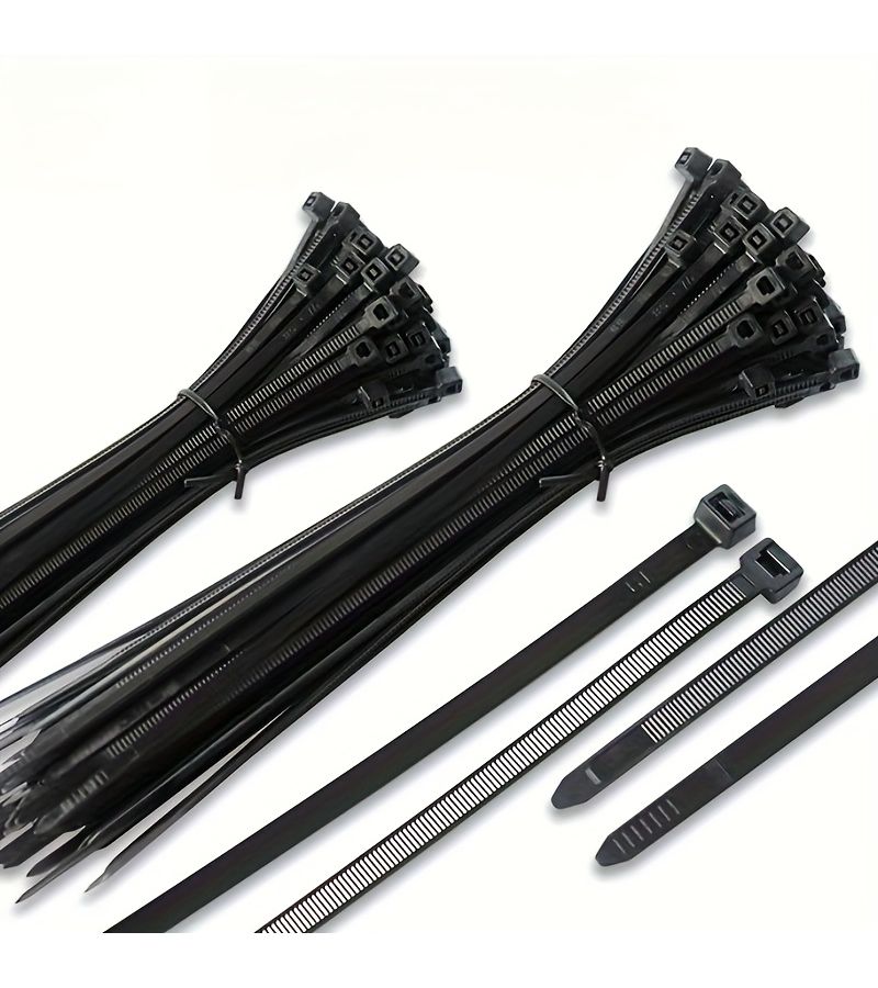 Black Self-Locking Zip Ties 120pcs 5x350mm for Cable Organizing - Image 2