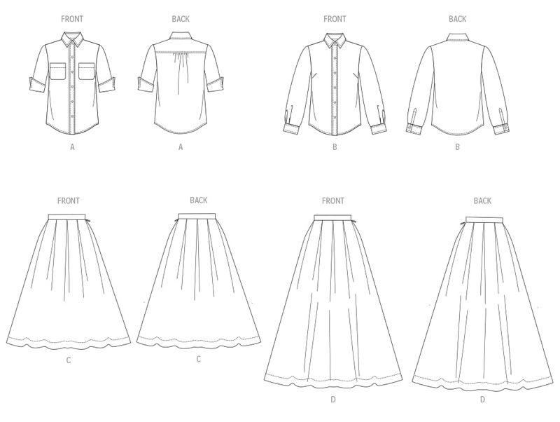 Vogue نمط خياطة فستان مكون من قطعتين للنساء من فوغ V2007B5، رمز التصميم V2007، المقاسات 8-10-12-14-16، متعدد الألوان - Image 3