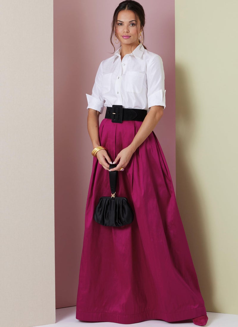 Vogue نمط خياطة فستان مكون من قطعتين للنساء من فوغ V2007B5، رمز التصميم V2007، المقاسات 8-10-12-14-16، متعدد الألوان - Image 4