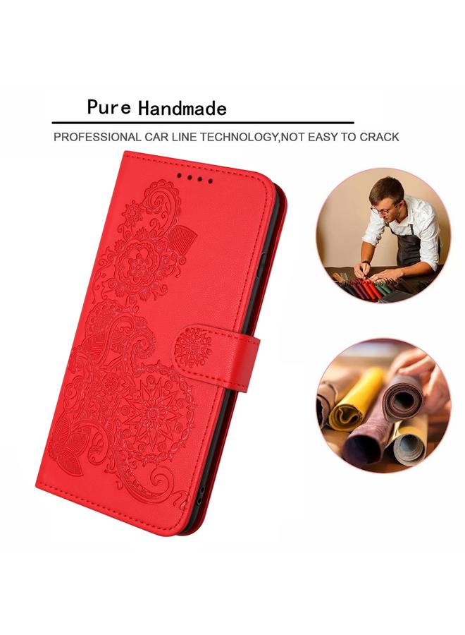 S-TOP Case For Motorola Moto G32 Datura Flower Embossed Flip Leather Phone Case - Image 4