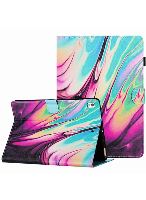 Case Cover For Samsung Galaxy Tab A7 2020 T500 Marble Pattern Stitching Smart Leather Tablet Case Rose Blue