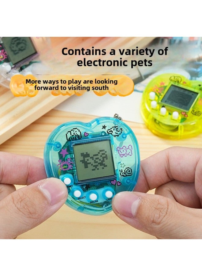 Hot Love Pet Machine Children's Game Toy Virtual Pet Keychain Small Gift Pendant-Color:Transparent Powder ]  - Image 3