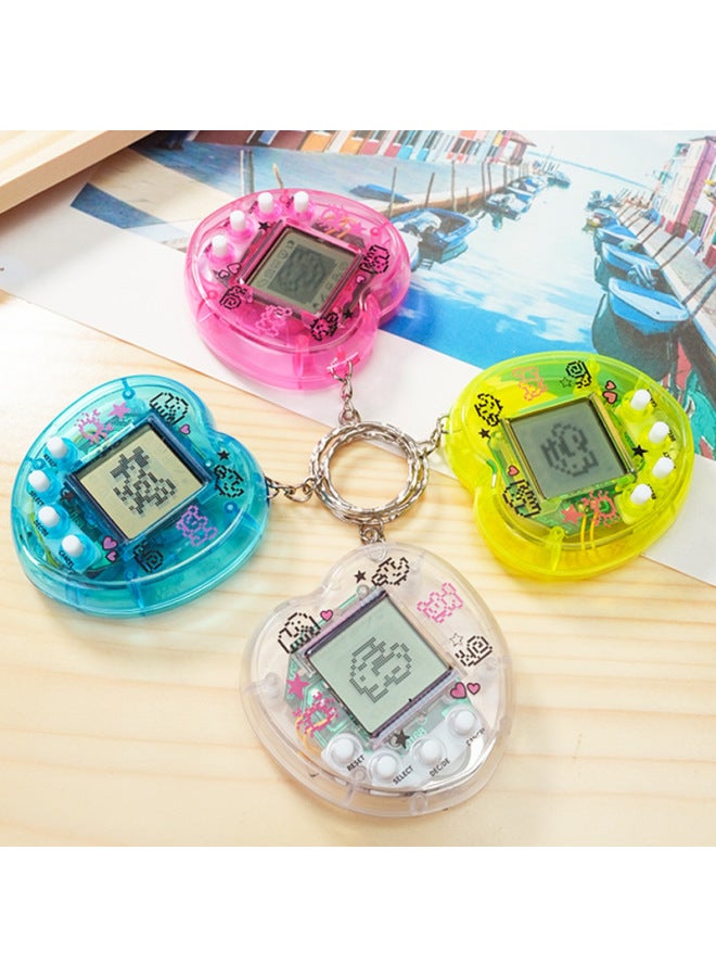 Hot Love Pet Machine Children's Game Toy Virtual Pet Keychain Small Gift Pendant-Color:Transparent Powder ]  - Image 4
