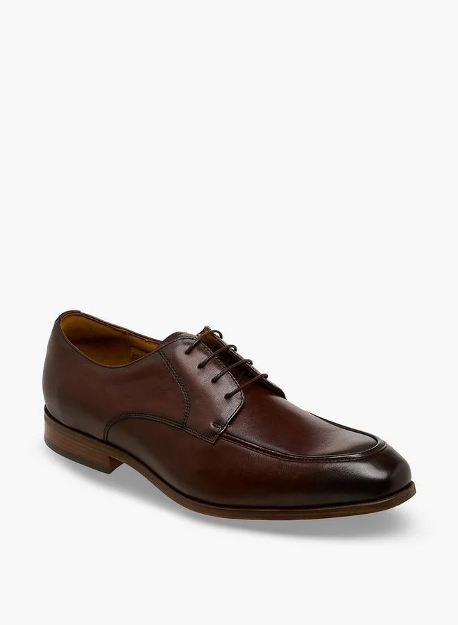 دوتشيني Men Lace-Up Leather Derby Shoes
