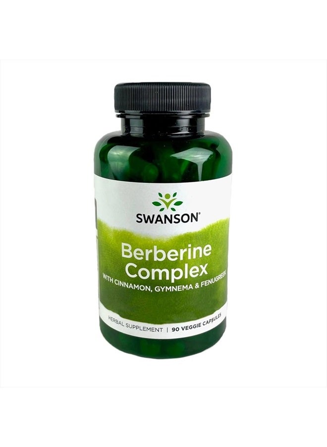 SWANSON Berberine Complex w/Cinnamon Gymnema & Fenugreek 90 Veg Capsules  - Image 1