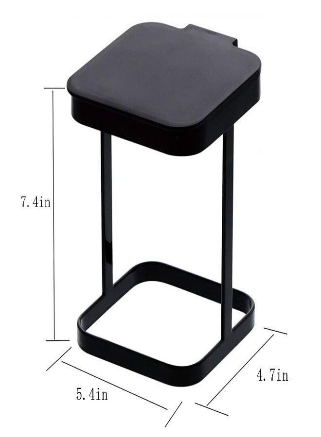 ZHQZZPH Metal Kitchen Trash Can | Countertop Bin with Lid Metal Countertop Trash Can Garbage Bag Holder for Home Kitchen - Image 2
