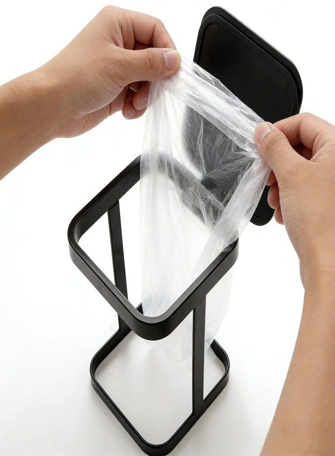 ZHQZZPH Metal Kitchen Trash Can | Countertop Bin with Lid Metal Countertop Trash Can Garbage Bag Holder for Home Kitchen - Image 5