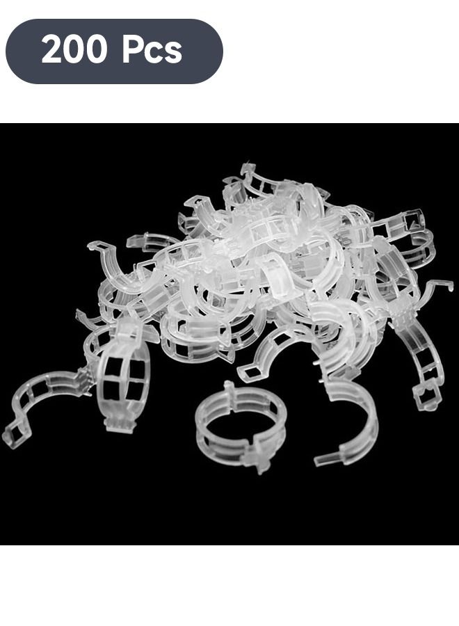 انت 200 قطعة من مشابك دعم النباتات البلاستيكية ، مشابك دعم الحديقة المتينة وكرمة العنب ، مشابك تعريشة نباتات كرمة الطماطم لتنمو منتصبة تجعل النباتات أكثر صحة (أبيض) - Image 1