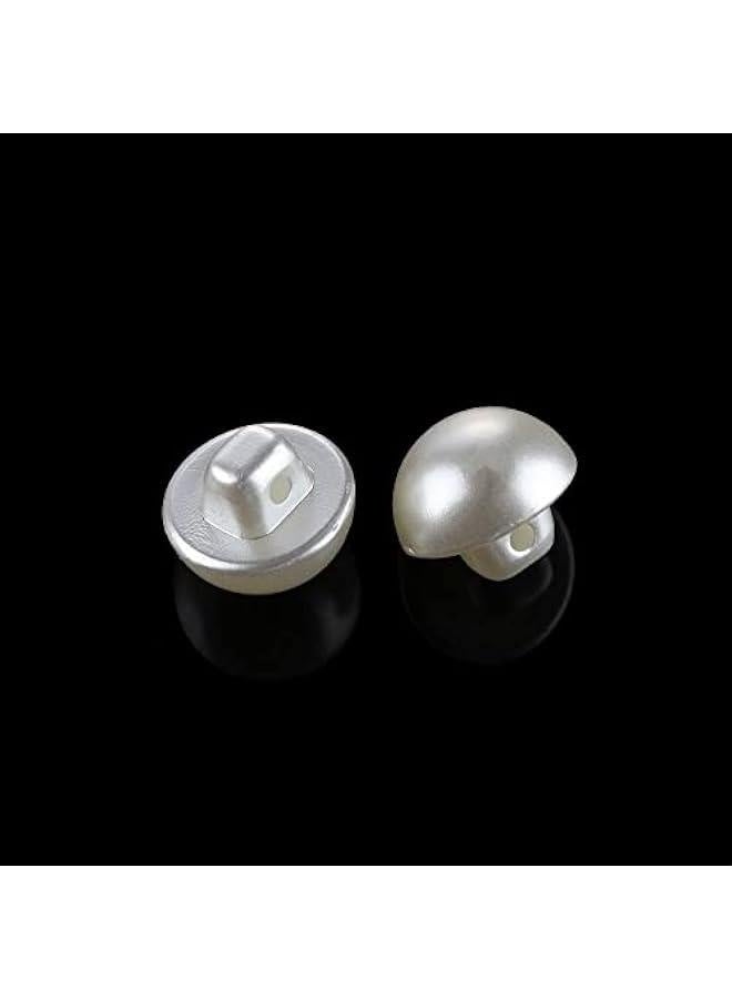 150Pcs 10mm Round Sewing Pearl ons Mushroom ons for Clothing Dress Accessories Garment Decorative DIY Crafts Tools(0.39inch,Beige)  - Image 4